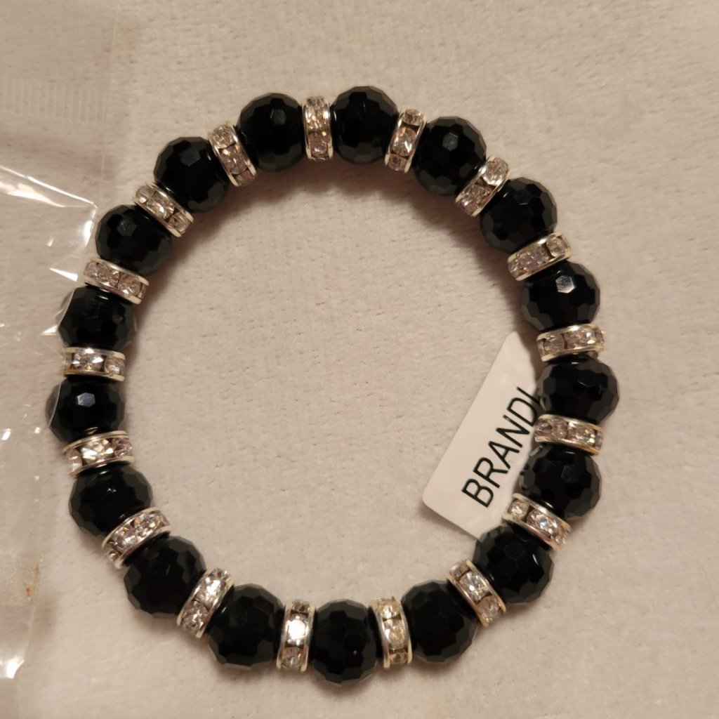 New Brandi Brand Black  Crystal Stretch Bracelet  Bed Bath  Beyond